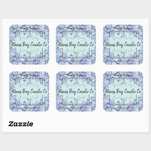 Kaartenlabel Vierkante Sticker (Vel)