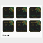 Kaartenlabel voor spuce Pine Cone Vierkante Sticker (Vel)