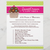 Kaartenlijstbrochure voor gebak flyer (Voorkant)