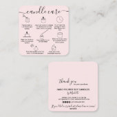 Kaartenpas Hartelijk dank Kaart Voeg uw Logo toe Vierkante Visitekaartje (Voorkant / Achterkant)