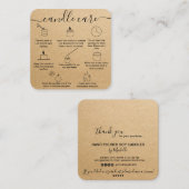 Kaartenpas Hartelijk dank Kaart Voeg uw Logo toe Vierkante Visitekaartje (Voorkant / Achterkant)