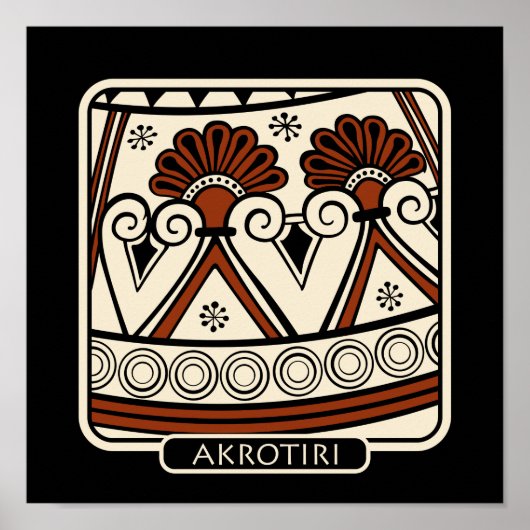 Kaartenplank Akrotiri Poster (Voorkant)