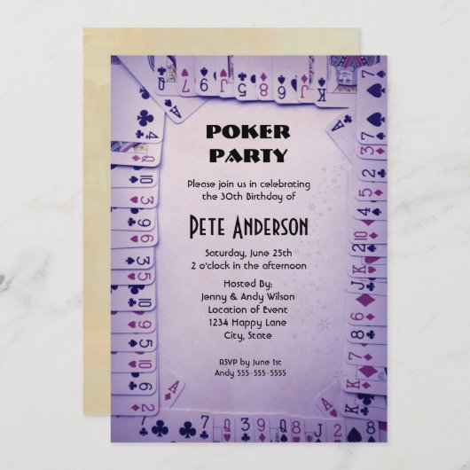 Kaartenpoker Kaart (Voorkant / Achterkant)