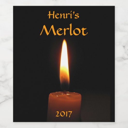 Kaartenvlam Bruin en zwart waslabel Wijn Etiket (Enkel label)