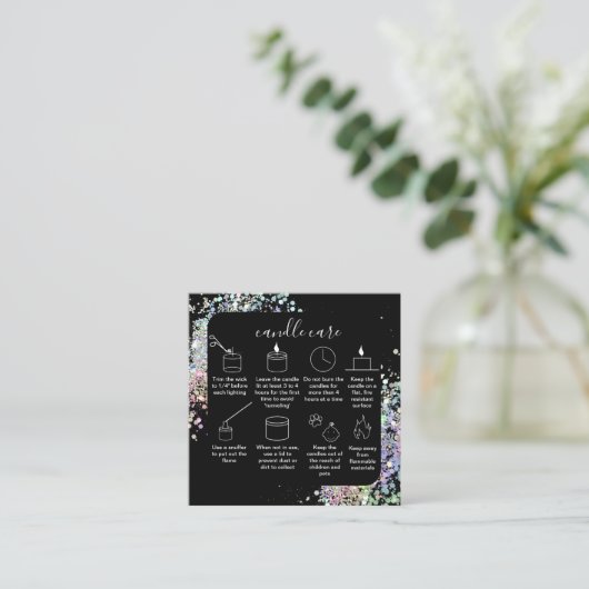 Kaartenzorg Dank je creditcard Voeg je Logo-hologr Vierkante Visitekaartje (Staand voorkant)