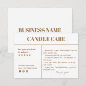 Kaartenzorg Dank u Verpakkende Kaart (Voorkant / Achterkant)