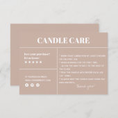 Kaartenzorg Dank u Verpakkende Kaart (Voorkant / Achterkant)