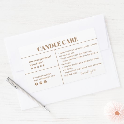 Kaartenzorg Dank u Verpakkende Sticker (Envelop)