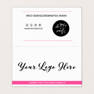 Kaartenzorg en Bedankt van de Klant Gevouwen Visit Visitekaartje