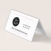 Kaartenzorg en Bedankt van de Klant Gevouwen Visit Visitekaartje (Achterkant)