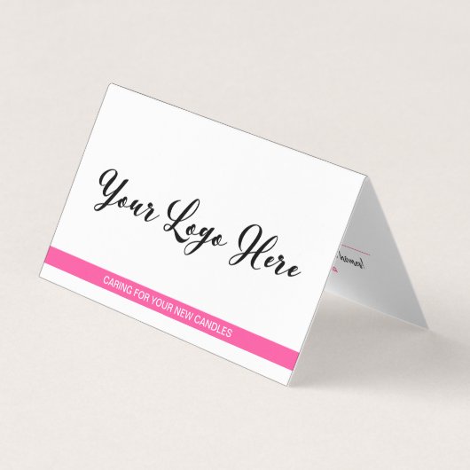 Kaartenzorg en Bedankt van de Klant Gevouwen Visit Visitekaartje (Voorkant)