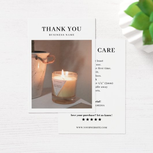 Kaartenzorg Foto bedankt voor je creditcard Visitekaartje (Bureau)