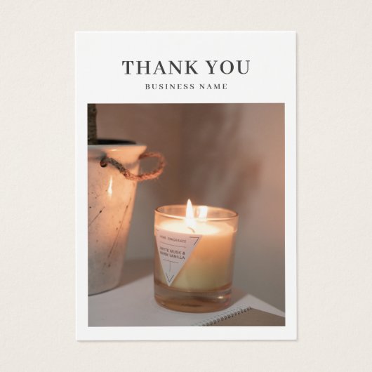 Kaartenzorg Foto bedankt voor je creditcard Visitekaartje (Voorkant)