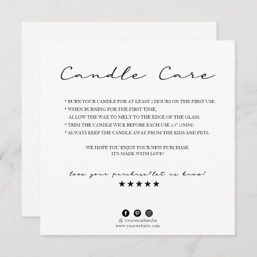 Kaartenzorg Hartelijk dank Bedankkaart (Voorkant / Achterkant)