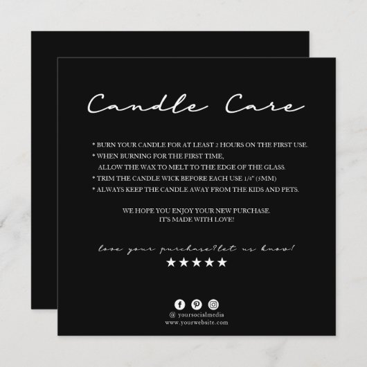 Kaartenzorg Hartelijk dank Bedankkaart (Voorkant / Achterkant)