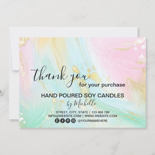 Kaartenzorg Hartelijk dank Kaart Logo Unicorn toev (Achterkant)