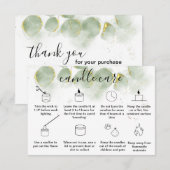 Kaartenzorg Hartelijk dank Kaart Voeg uw Logo eenv (Voorkant / Achterkant)