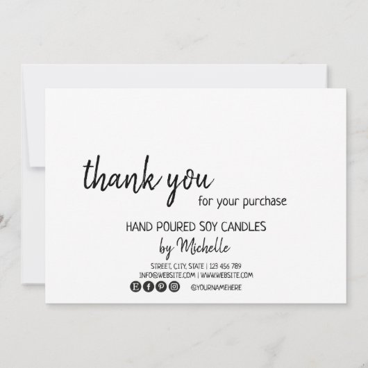 Kaartenzorg Hartelijk dank Kaart Voeg uw Logo eenv (Achterkant)