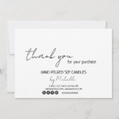 Kaartenzorg Hartelijk dank Logo Eenvoudig modern Bedankkaart (Achterkant)