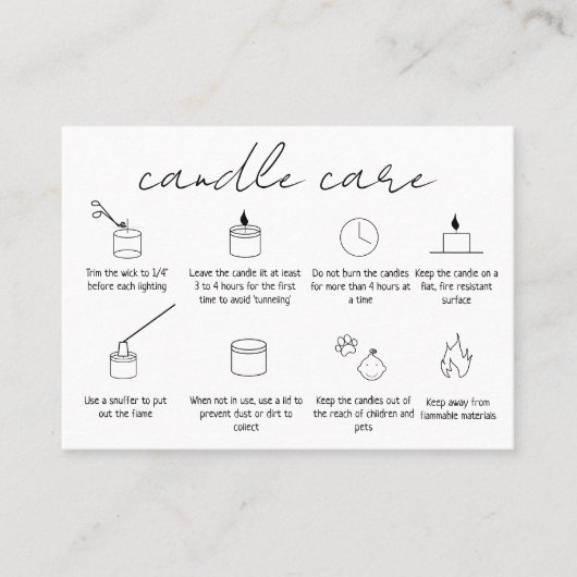 Kaartenzorg Hartelijk dank Logo Eenvoudig modern Visitekaartje (Voorkant)