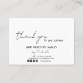 Kaartenzorg Hartelijk dank Logo Eenvoudig modern Visitekaartje (Achterkant)