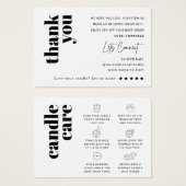 Kaartenzorg Hartelijk dank Visitekaartje (Voorkant /achterkant)