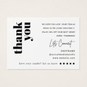 Kaartenzorg Hartelijk dank Visitekaartje (Voorkant)