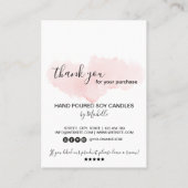 Kaartenzorginstructies Kaart Eenvoudig Logo toevoe Visitekaartje (Achterkant)