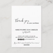 Kaartenzorginstructies Kaart Eenvoudig Logo toevoe Visitekaartje (Achterkant)