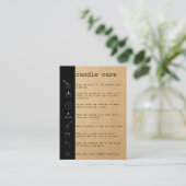 Kaartenzorginstructies Kaart Eenvoudig Logo toevoe Visitekaartje (Staand voorkant)