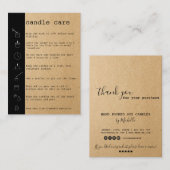 Kaartenzorginstructies Kaart Eenvoudig Logo toevoe Visitekaartje (Voorkant / Achterkant)