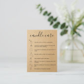 Kaartenzorginstructies Kaart Eenvoudig Logo toevoe Visitekaartje (Staand voorkant)