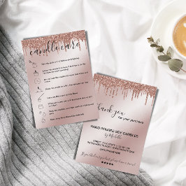 Kaartenzorginstructies Kaart Voeg uw Logo druppel  Visitekaartje