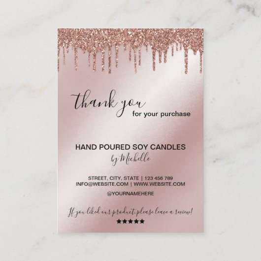 Kaartenzorginstructies Kaart Voeg uw Logo druppel  Visitekaartje (Achterkant)