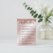 Kaartenzorginstructies Kaart Voeg uw Logo druppel Visitekaartje (Staand voorkant)