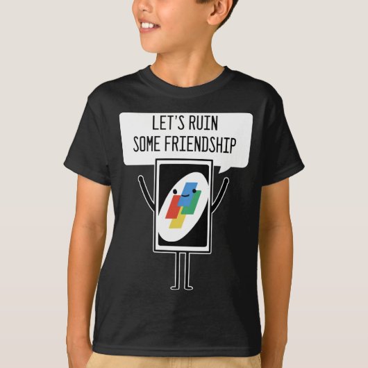 Kaartgame ruint vriendjesgamer of gamer t-shirt (Voorkant)
