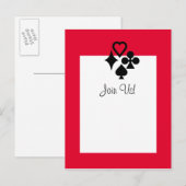 Kaartgroep Uitnodiging Briefkaart (Voorkant / Achterkant)