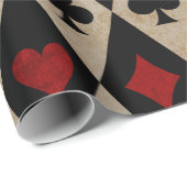 Kaartgroepen afspelen op zwart en tan cadeaupapier (Rol Hoek)