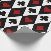 Kaartgroepen afspelen op zwart-wit cadeaupapier (Hoek)