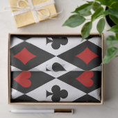 Kaartgroepen afspelen op zwarte en witte lossingsp tissuepapier (Geschenk)