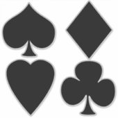 Kaartgroepen—zwart Sticker (Voorkant)