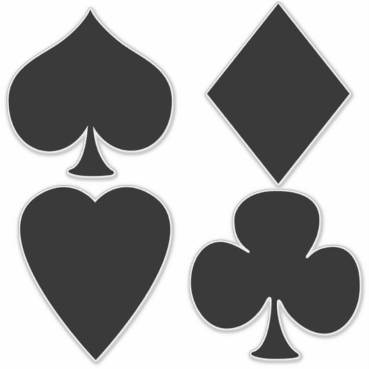 Kaartgroepen—zwart Sticker (Voorkant)