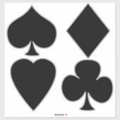 Kaartgroepen—zwart Sticker (Vel)