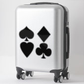 Kaartgroepen—zwart Sticker (Koffer)