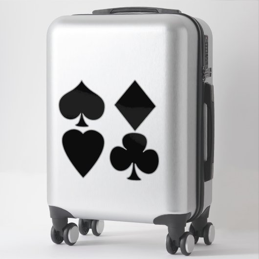 Kaartgroepen—zwart Sticker (Koffer)