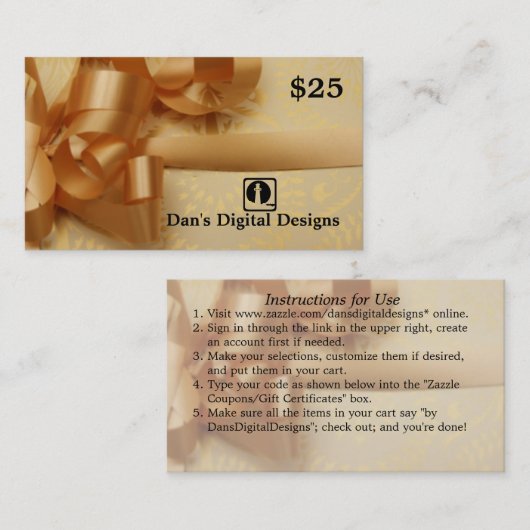 kaartje (Voorkant / Achterkant)