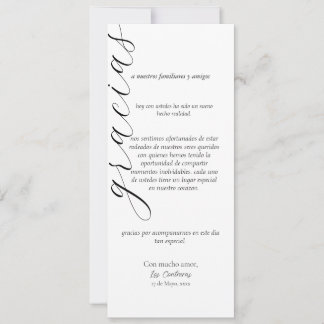 kaartje met gracias in het Spaans Kaart