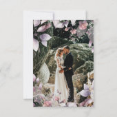 kaartje met mauve herfstloof foto bedankje bedankkaart (Achterkant)