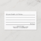 kaartje mooie bloemen visitekaartje (Achterkant)