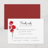 kaartje voor antwoord rode klaprozen (Voorkant / Achterkant)